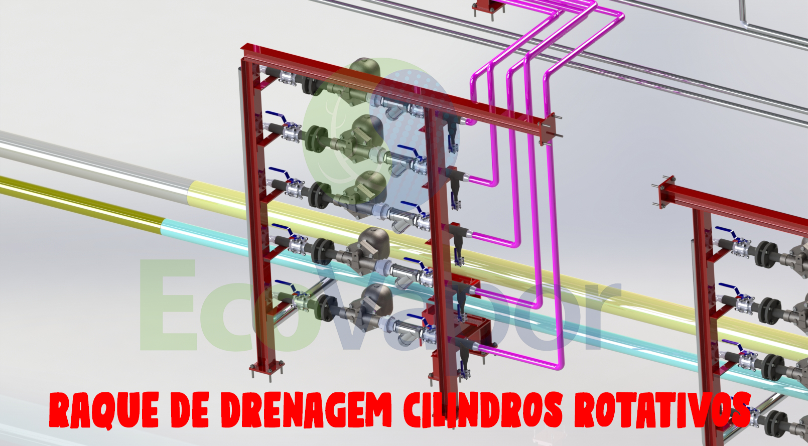 RAQUE DE DRENAGEM CILINDROS ROTATIVOS